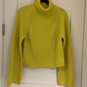 Maeve by Anthropologie Chartreuse Turtleneck Sweater